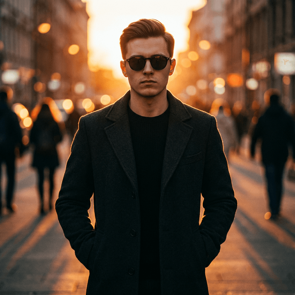 Уличная фотосессия нейросетью — уличный стиль: lifestyle ИИ-портрет по своему селфи (на городской улице)