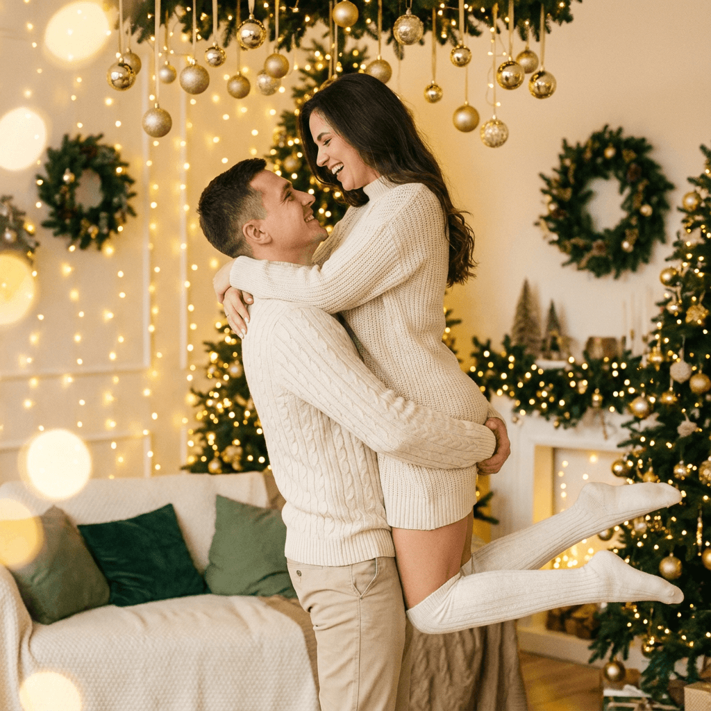 Love-story фотосессия нейросетью — love-story: романтичный кадр пары по двум селфи (с тёплой романтичной подачей)