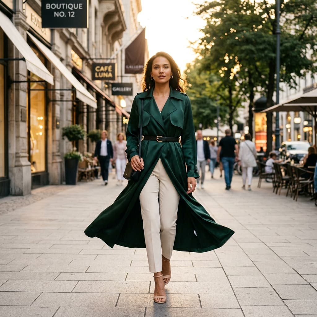 Уличная фотосессия нейросетью — уличный стиль: lifestyle ИИ-портрет по своему селфи (с минималистичным фоном)
