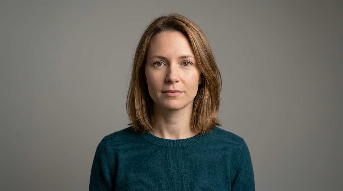 ИИ-аватарка на нейтральном фоне — портретный кадр для профиля